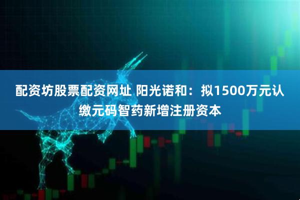 配资坊股票配资网址 阳光诺和：拟1500万元认缴元码智药新增注册资本
